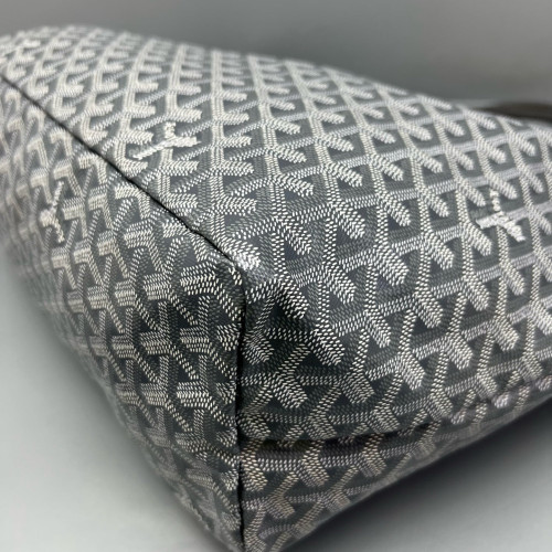 Goyard Saint Louis PM Goyardine White Dark Grey