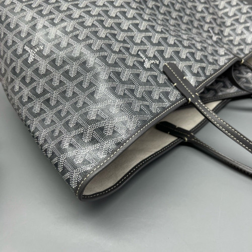 Goyard Saint Louis PM Goyardine White Dark Grey