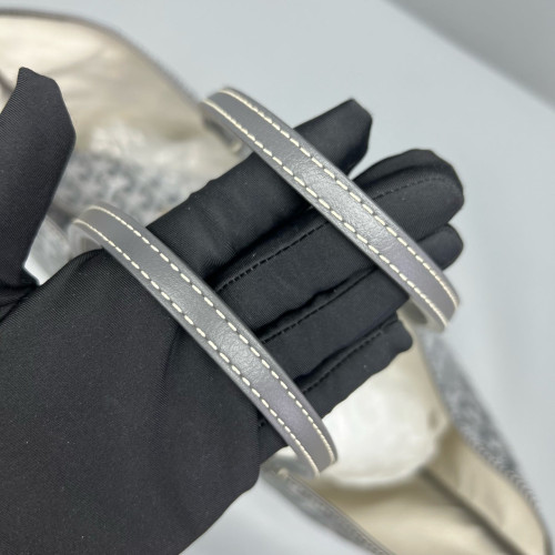 Goyard Saint Louis PM Goyardine White Dark Grey