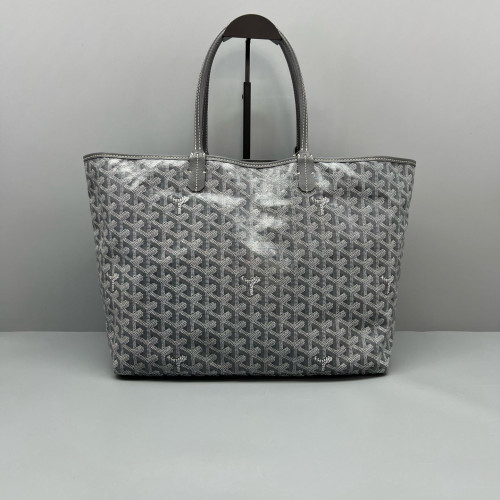 Goyard Saint Louis PM Goyardine White Dark Grey