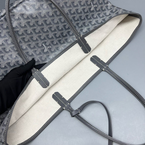 Goyard Saint Louis PM Goyardine White Dark Grey