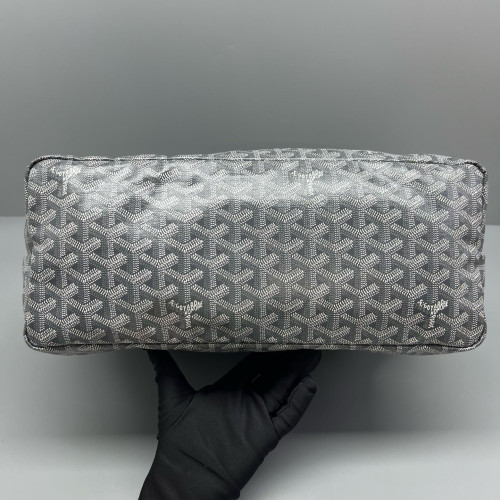 Goyard Saint Louis PM Goyardine White Dark Grey