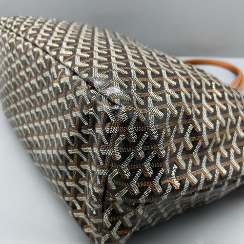 Goyard Saint Louis GM Goyardine Black Brown White