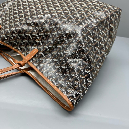 Goyard Saint Louis GM Goyardine Black Brown White