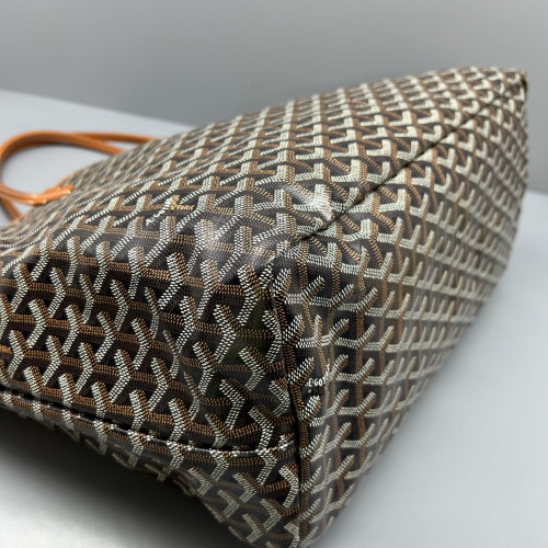 Goyard Saint Louis GM Goyardine Black Brown White