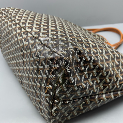 Goyard Saint Louis GM Goyardine Black Brown White