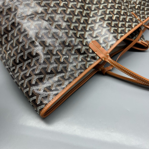 Goyard Saint Louis GM Goyardine Black Brown White