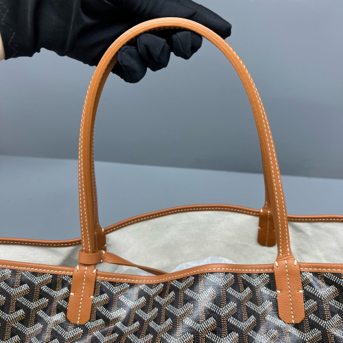 Goyard Saint Louis GM Goyardine Black Brown White