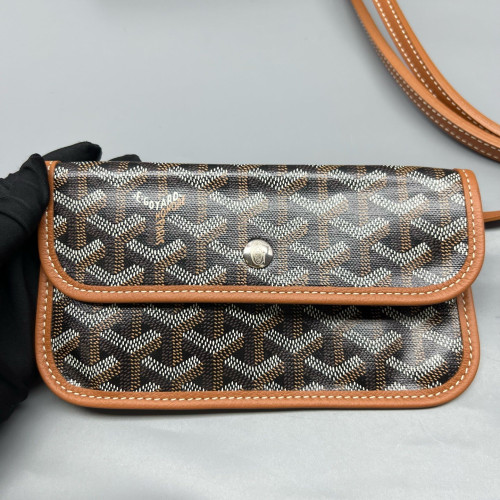 Goyard Saint Louis GM Goyardine Black Brown White