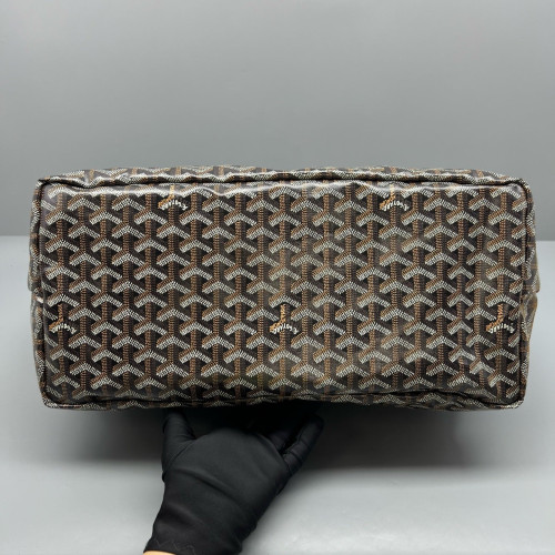 Goyard Saint Louis GM Goyardine Black Brown White
