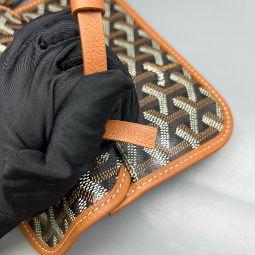 Goyard Saint Louis GM Goyardine Black Brown White