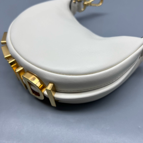Fendi Nano Fendi Fendigraphy Hobo Calfskin White