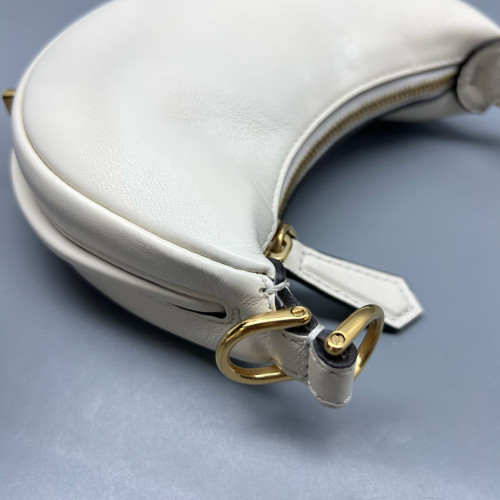 Fendi Nano Fendi Fendigraphy Hobo Calfskin White