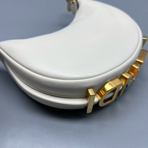 Fendi Nano Fendi Fendigraphy Hobo Calfskin White