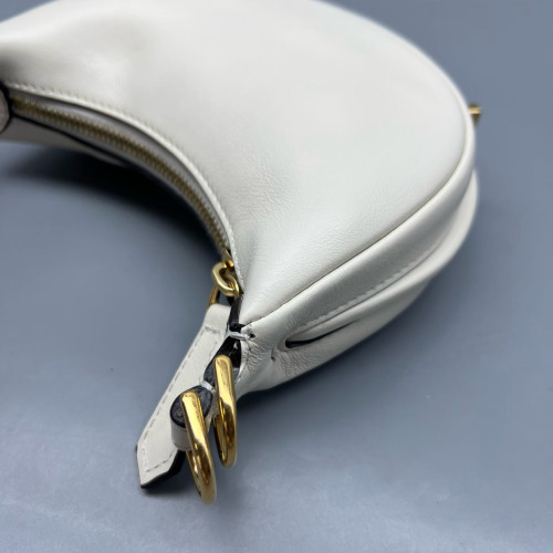 Fendi Nano Fendi Fendigraphy Hobo Calfskin White
