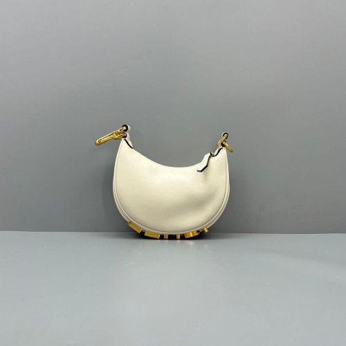 Fendi Nano Fendi Fendigraphy Hobo Calfskin White
