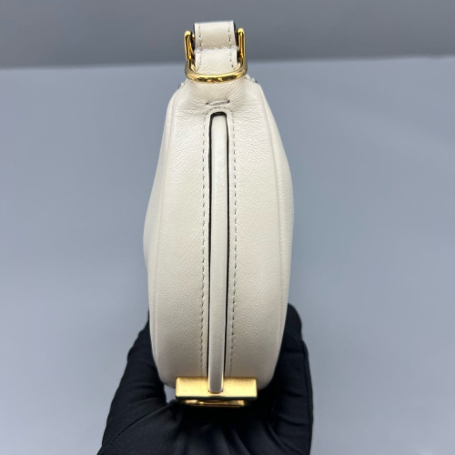 Fendi Nano Fendi Fendigraphy Hobo Calfskin White