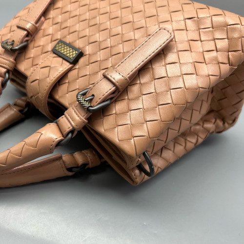 Bottega Veneta Mini Roma Tote Bag Calfskin Intrecciato Nude Pink