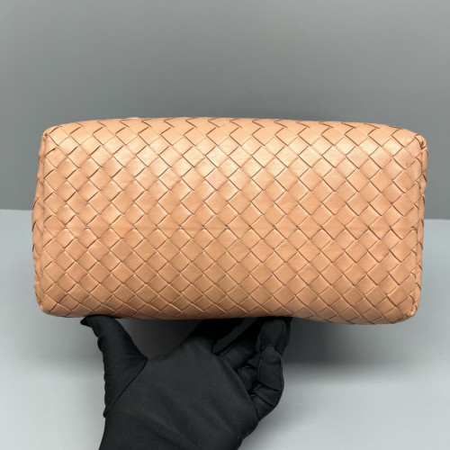 Bottega Veneta Mini Roma Tote Bag Calfskin Intrecciato Nude Pink
