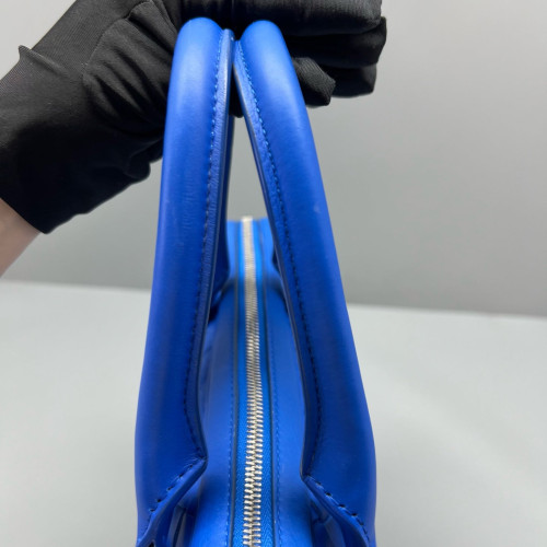 Bottega Veneta Intrecciato Briefcase Compact Calfskin Intrecciato Royal Blue