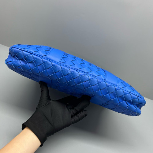 Bottega Veneta Intrecciato Briefcase Compact Calfskin Intrecciato Royal Blue