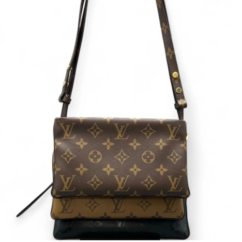 Louis Vuitton Lv3 Pochette Reverse Monogram Brown Black