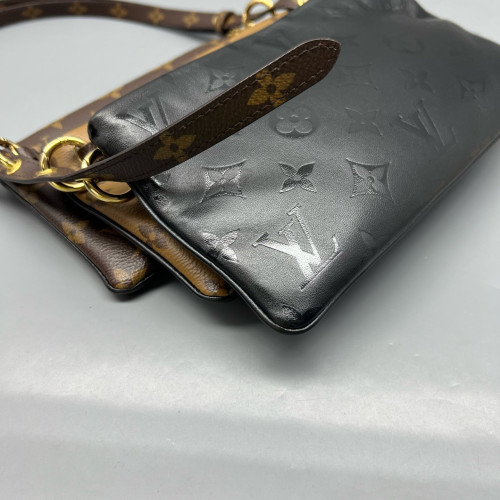 Louis Vuitton Lv3 Pochette Reverse Monogram Brown Black