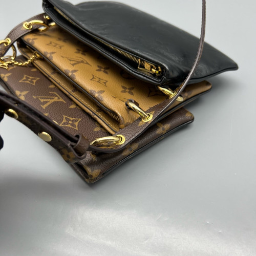 Louis Vuitton Lv3 Pochette Reverse Monogram Brown Black