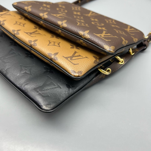 Louis Vuitton Lv3 Pochette Reverse Monogram Brown Black
