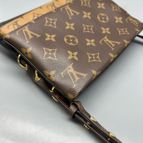 Louis Vuitton Lv3 Pochette Reverse Monogram Brown Black