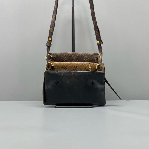 Louis Vuitton Lv3 Pochette Reverse Monogram Brown Black