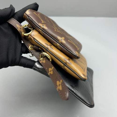 Louis Vuitton Lv3 Pochette Reverse Monogram Brown Black