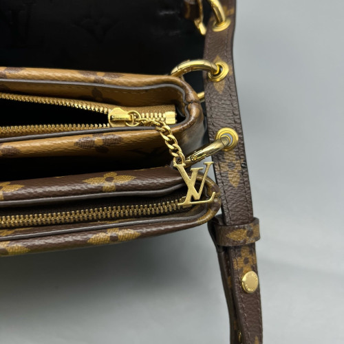 Louis Vuitton Lv3 Pochette Reverse Monogram Brown Black