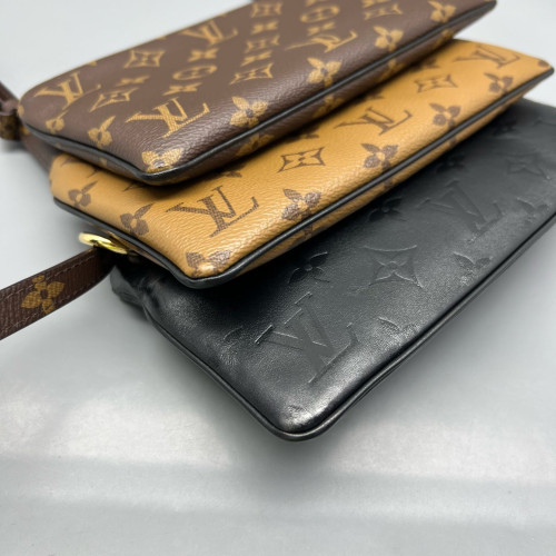 Louis Vuitton Lv3 Pochette Reverse Monogram Brown Black
