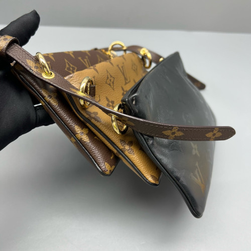 Louis Vuitton Lv3 Pochette Reverse Monogram Brown Black
