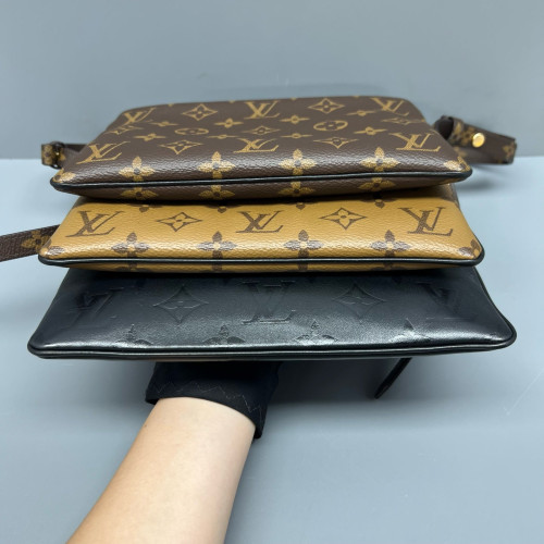Louis Vuitton Lv3 Pochette Reverse Monogram Brown Black