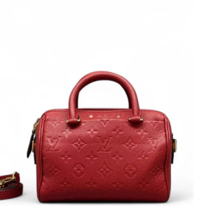 Louis Vuitton Speedy 20 Grained Calfskin Red