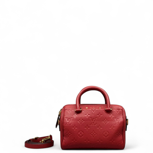 Louis Vuitton Speedy 20 Grained Calfskin Red
