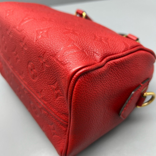 Louis Vuitton Speedy 20 Grained Calfskin Red