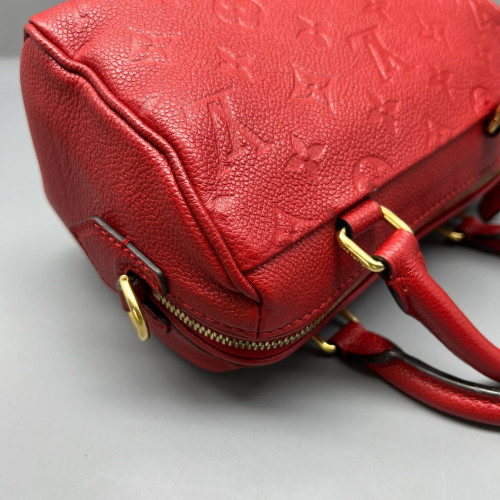 Louis Vuitton Speedy 20 Grained Calfskin Red