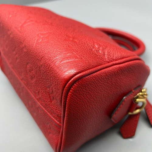 Louis Vuitton Speedy 20 Grained Calfskin Red