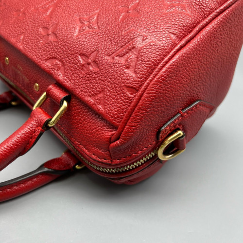 Louis Vuitton Speedy 20 Grained Calfskin Red