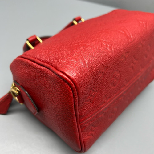 Louis Vuitton Speedy 20 Grained Calfskin Red