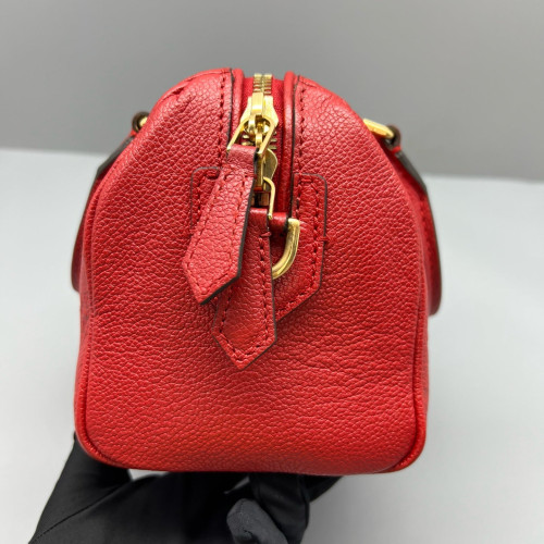 Louis Vuitton Speedy 20 Grained Calfskin Red