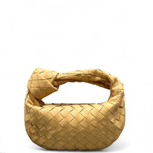 Bottega Veneta Mini Jodie Calfskin Intrecciato Natural Tan