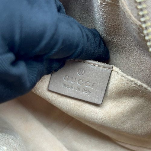 Gucci Chevron Mini GG Marmont Chain Shoulder Bag Calfskin Natural Tan