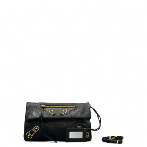 Balenciaga Giant 12 Envelope Clutch Arena Lambskin Black