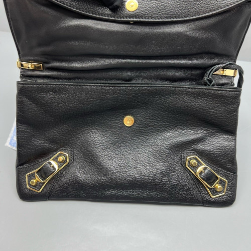 Balenciaga Giant 12 Envelope Clutch Arena Lambskin Black
