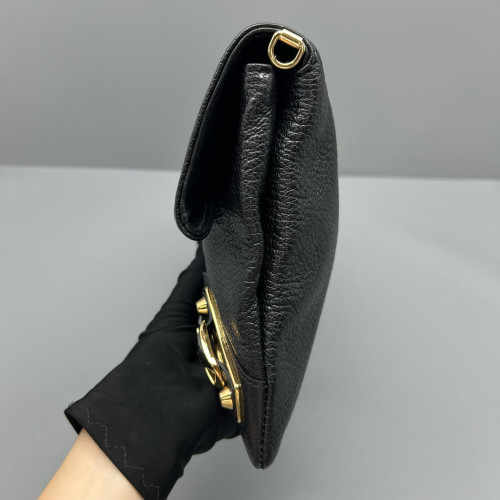 Balenciaga Giant 12 Envelope Clutch Arena Lambskin Black