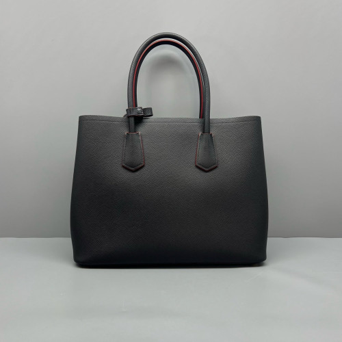 Prada Large Double Bag Saffiano Calfskin Black